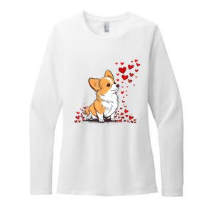 Dog Valentine Cute Corgi ValentineS Day Womens CVC Long Sleeve Shirt