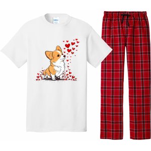 Dog Valentine Cute Corgi ValentineS Day Pajama Set