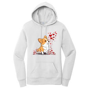 Dog Valentine Cute Corgi ValentineS Day Women's Pullover Hoodie