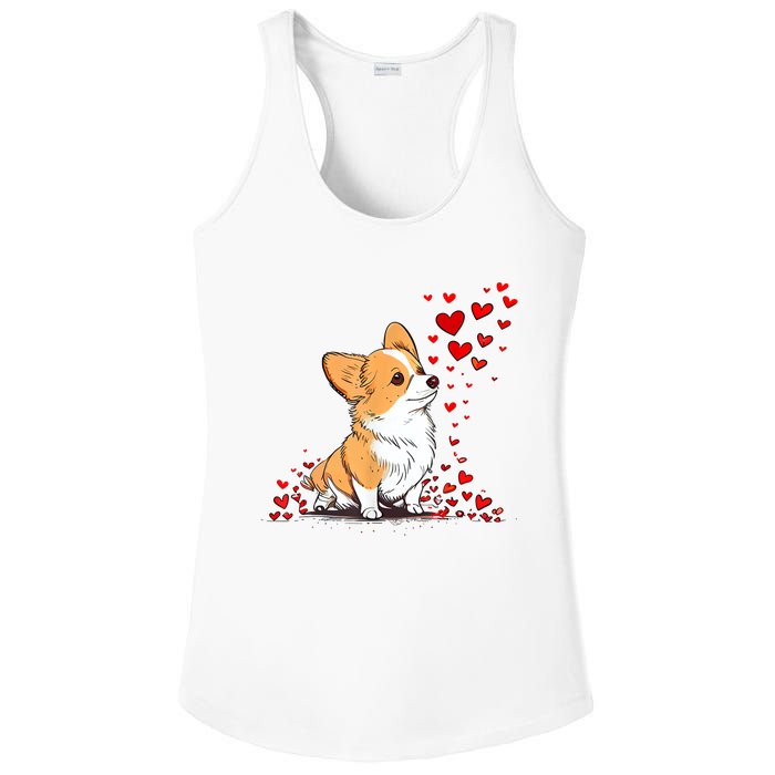 Dog Valentine Cute Corgi ValentineS Day Ladies PosiCharge Competitor Racerback Tank