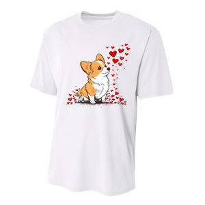 Dog Valentine Cute Corgi ValentineS Day Performance Sprint T-Shirt