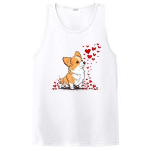 Dog Valentine Cute Corgi ValentineS Day PosiCharge Competitor Tank