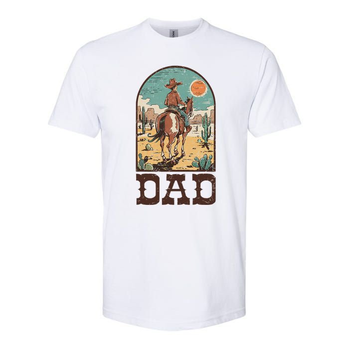 Dad Vintage Cowboy Cowgirl Western Family Matching Softstyle® CVC T-Shirt