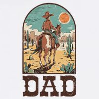 Dad Vintage Cowboy Cowgirl Western Family Matching Mug