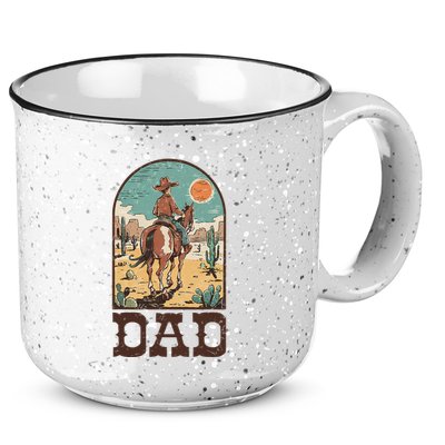 Dad Vintage Cowboy Cowgirl Western Family Matching 15oz Campfire Ceramic Mug