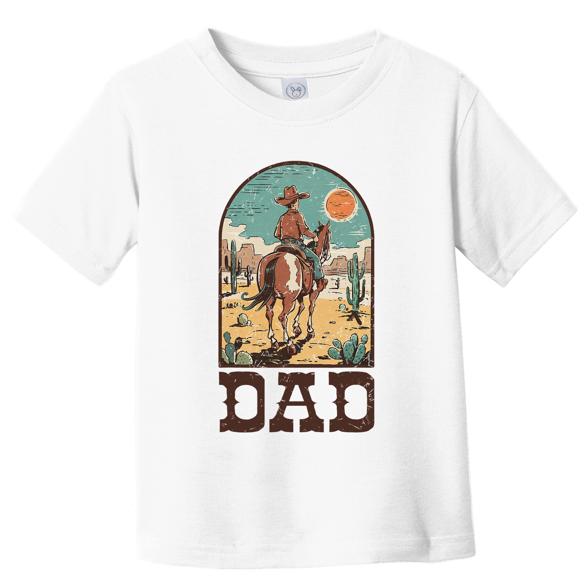 Dad Vintage Cowboy Cowgirl Western Family Matching Toddler T-Shirt