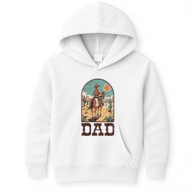 Dad Vintage Cowboy Cowgirl Western Family Matching Kids Hoodie