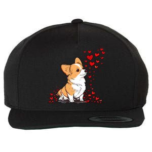 Dog Valentine Cute Corgi Valentine's Day Great Gift Wool Snapback Cap