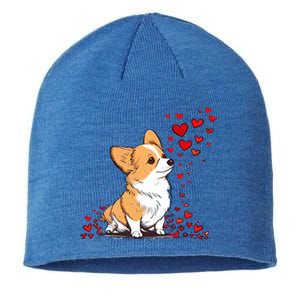 Dog Valentine Cute Corgi Valentine's Day Great Gift Sustainable Beanie