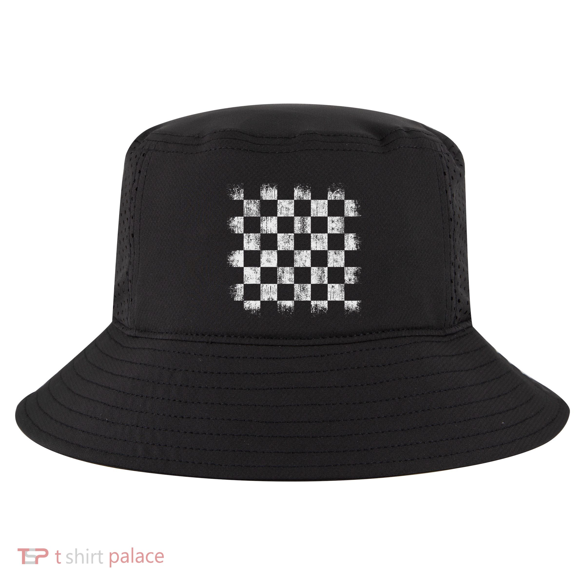 Distressed Vintage Chess Board Player Style Cool Comfort Performance Bucket Hat