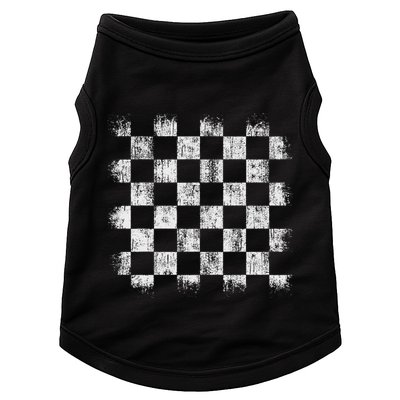 Distressed Vintage Chess Board Player Style Doggie Tank