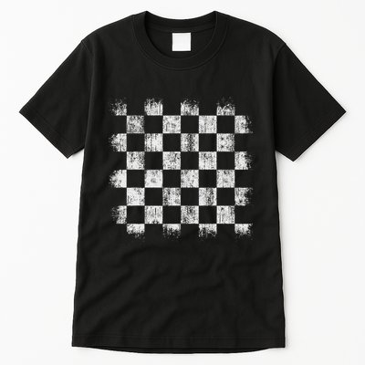 Distressed Vintage Chess Board Player Style Tall T-Shirt