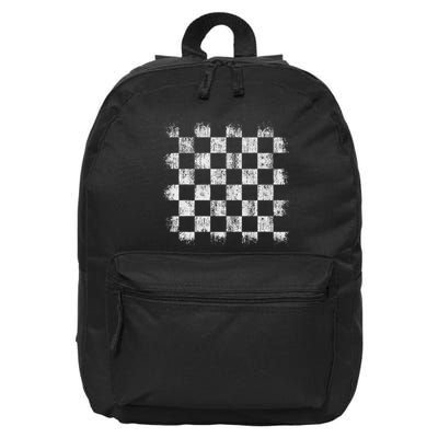 Distressed Vintage Chess Board Player Style 16 in Basic Backpack