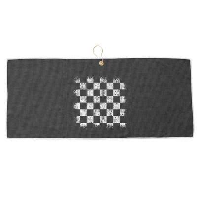 Distressed Vintage Chess Board Player Style Large Microfiber Waffle Golf Towel