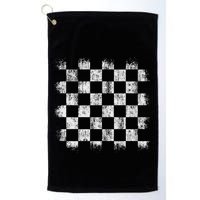 Distressed Vintage Chess Board Player Style Golf Towel