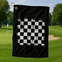 Distressed Vintage Chess Board Player Style Golf Towel