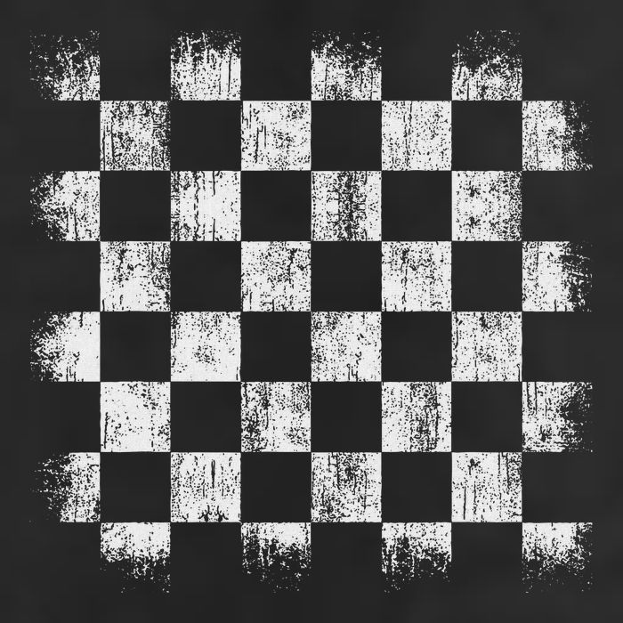 Distressed Vintage Chess Board Player Style Golf Towel