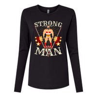 Deadlift Vintage Circus Strongman Costume Womens Cotton Relaxed Long Sleeve T-Shirt