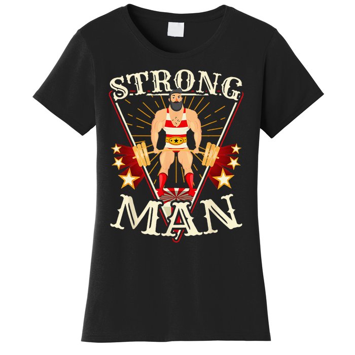 Deadlift Vintage Circus Strongman Costume Women's T-Shirt