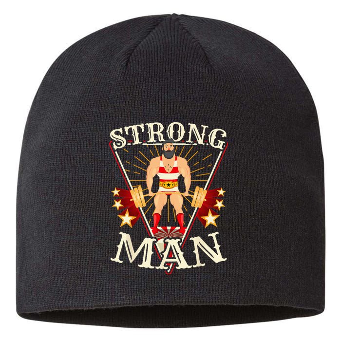 Deadlift Vintage Circus Strongman Costume Sustainable Beanie