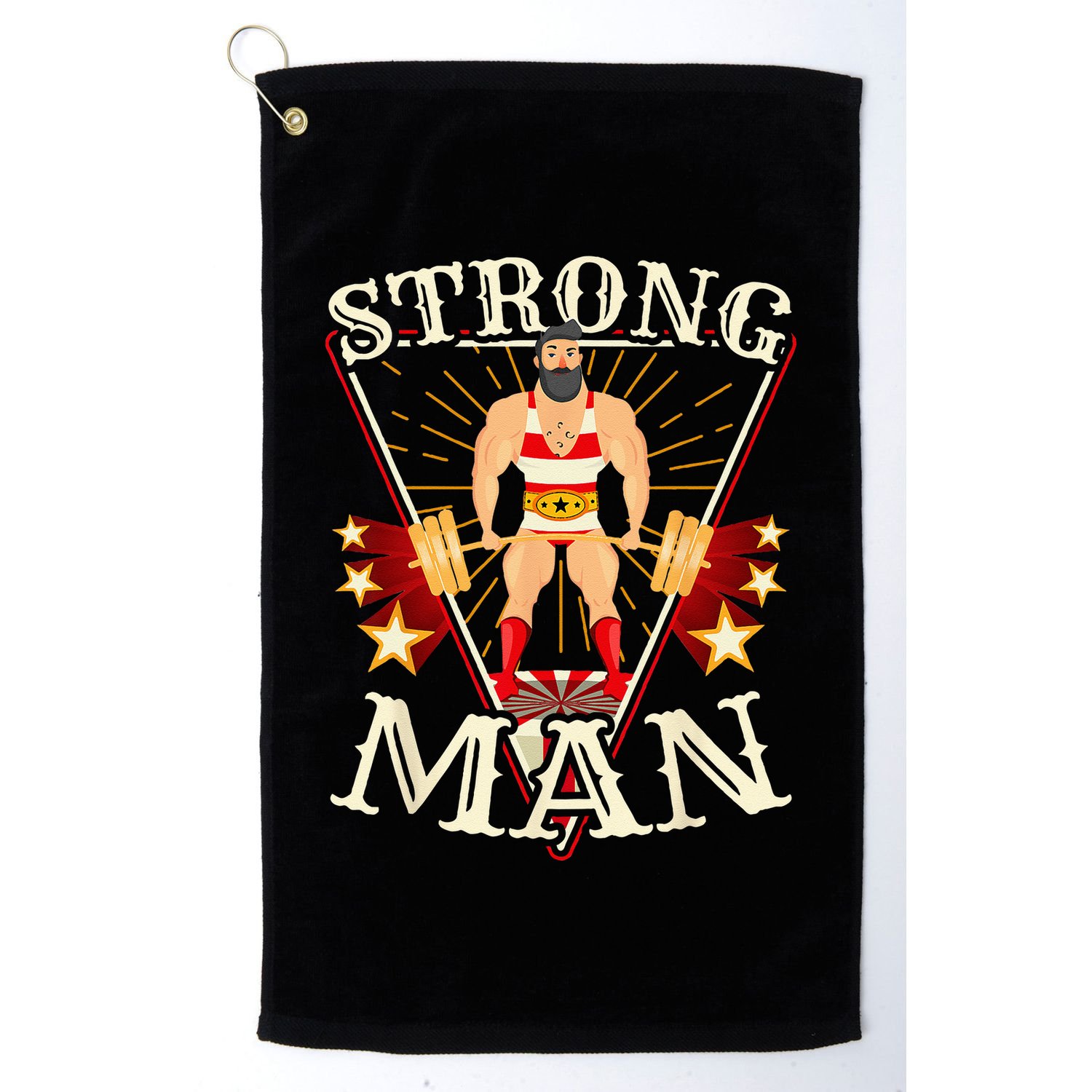 Deadlift Vintage Circus Strongman Costume Golf Towel