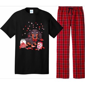 Dog Valentine Cute Dachshund Valentine's Day Pajama Set