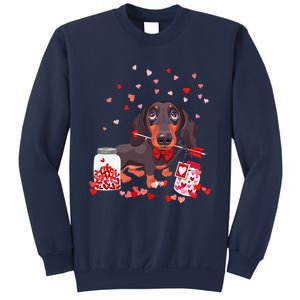 Dog Valentine Cute Dachshund Valentine's Day Sweatshirt