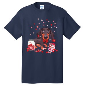 Dog Valentine Cute Dachshund Valentine's Day Tall T-Shirt