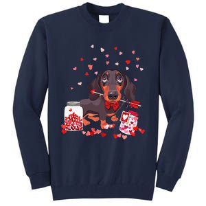 Dog Valentine Cute Dachshund Valentine's Day Tall Sweatshirt