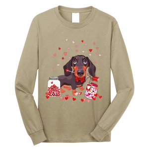 Dog Valentine Cute Dachshund Valentine's Day Long Sleeve Shirt