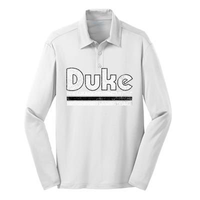 D.U.K.E Vintage City Silk Touch Performance Long Sleeve Polo