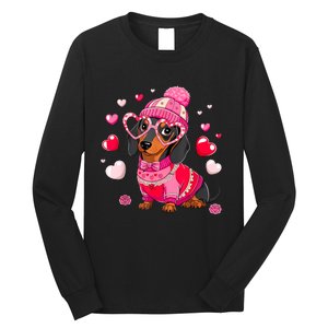 Dog Valentine Cute Dachshund ValentineS Day Long Sleeve Shirt