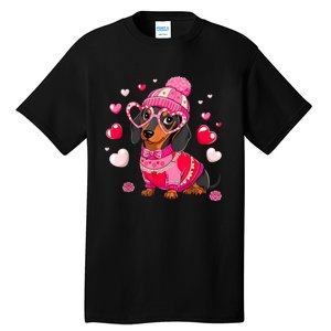 Dog Valentine Cute Dachshund ValentineS Day Tall T-Shirt