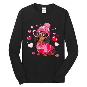 Dog Valentine Cute Dachshund ValentineS Day Tall Long Sleeve T-Shirt