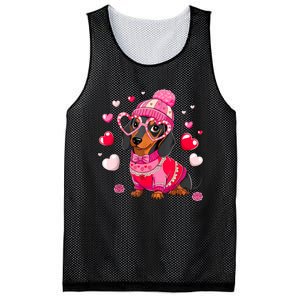 Dog Valentine Cute Dachshund ValentineS Day Mesh Reversible Basketball Jersey Tank