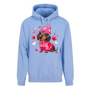 Dog Valentine Cute Dachshund ValentineS Day Unisex Surf Hoodie