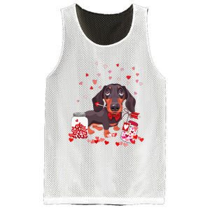 Dog Valentine Cute Dachshund Valentine's Day Mesh Reversible Basketball Jersey Tank