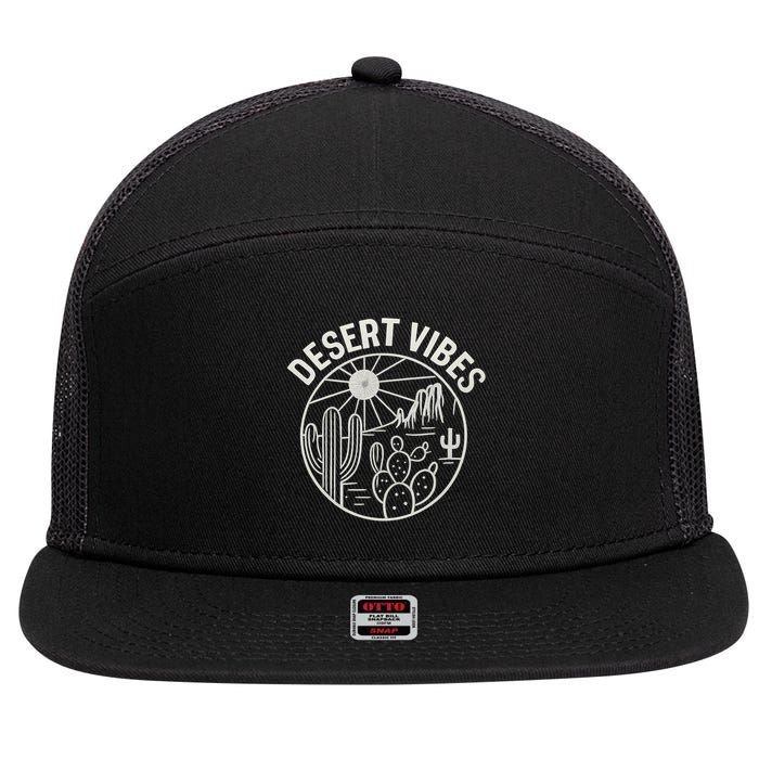 Desert Vibes 7 Panel Mesh Trucker Snapback Hat
