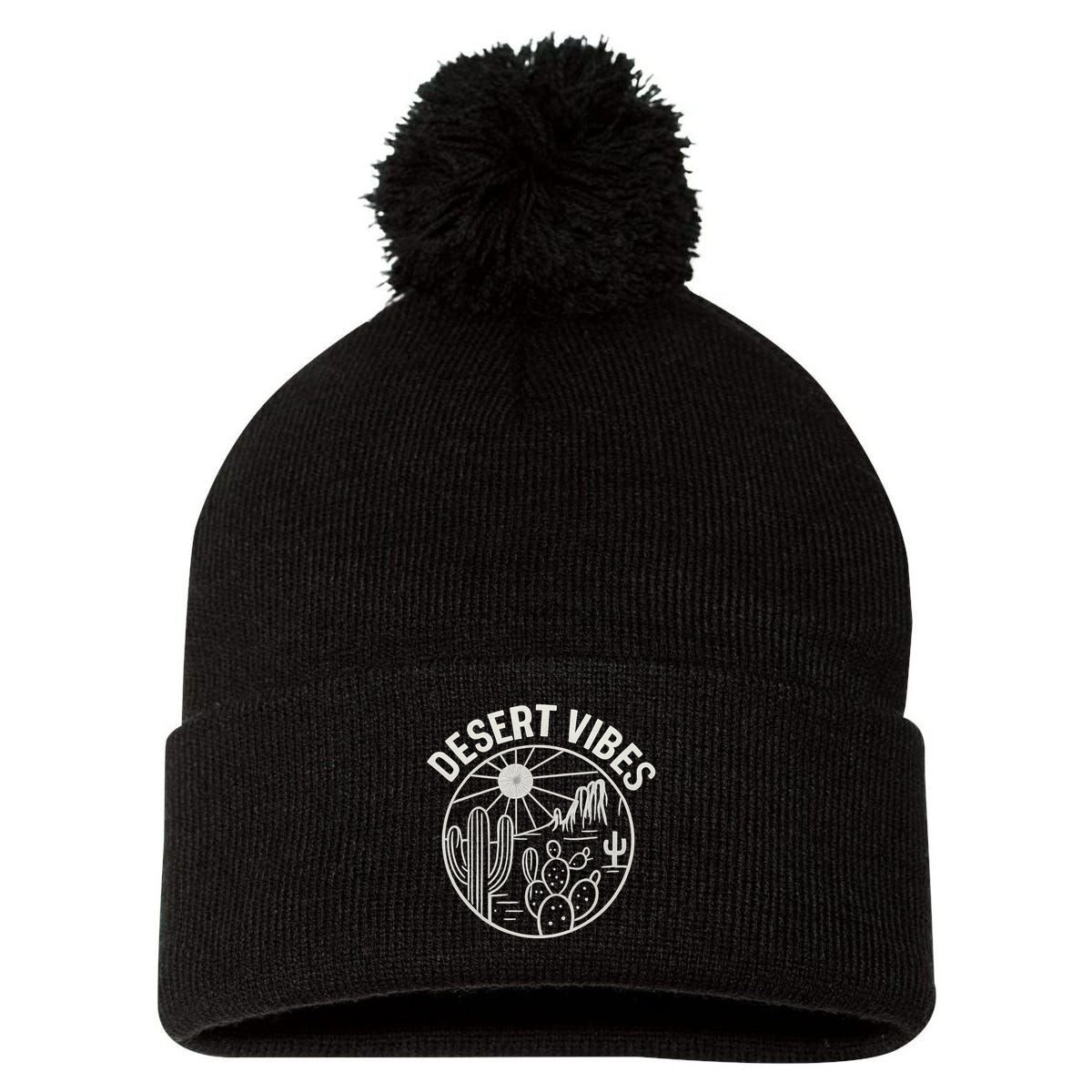 Desert Vibes Pom Pom 12in Knit Beanie