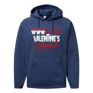 Dental Valentine's Day Squad Funny Dentist Funny Gift Performance Fleece Hoodie