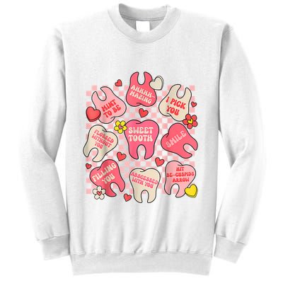 Dental ValentineS Day Cute Teeth Hugging Heart Dentist Sweatshirt