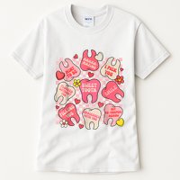 Dental ValentineS Day Cute Teeth Hugging Heart Dentist Tall T-Shirt
