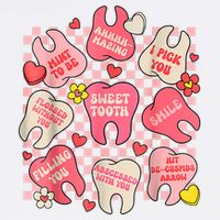 Dental ValentineS Day Cute Teeth Hugging Heart Dentist Poster