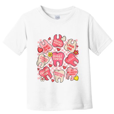 Dental ValentineS Day Cute Teeth Hugging Heart Dentist Toddler T-Shirt