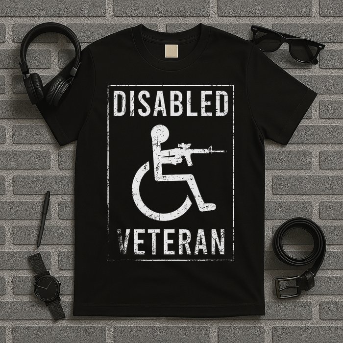 Disabled Veteran Dad Grandpa Veteran Disabled But Deadly T-Shirt