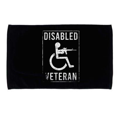 Disabled Veteran Dad Grandpa Veteran Disabled But Deadly Microfiber Hand Towel