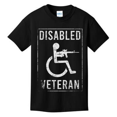 Disabled Veteran Dad Grandpa Veteran Disabled But Deadly Kids T-Shirt
