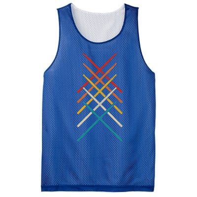 Drummer Vintage Drum Sticks Drumming Rock Musician Gift Mesh Reversible Basketball Jersey Tank