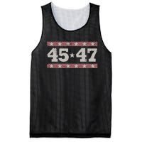 Distressed Vintage Donald Trump 2024 45 & 47 President Mesh Reversible Basketball Jersey Tank