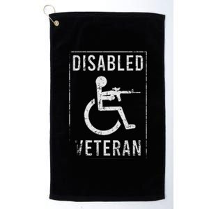 Disabled Veteran Dad Grandpa Platinum Collection Golf Towel